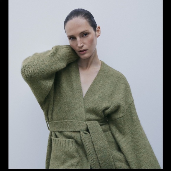 Zara Oversized Belted cardigan - Picture 4 of 7